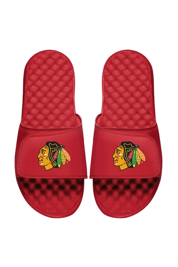 Men's ISlide Red Chicago Blackhawks Primary Logo Slide Sandals