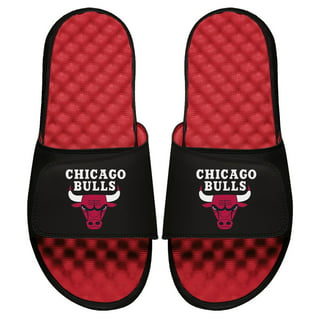 Men's ISlide Red Chicago Bulls Away Jersey Split Slide Sandals
