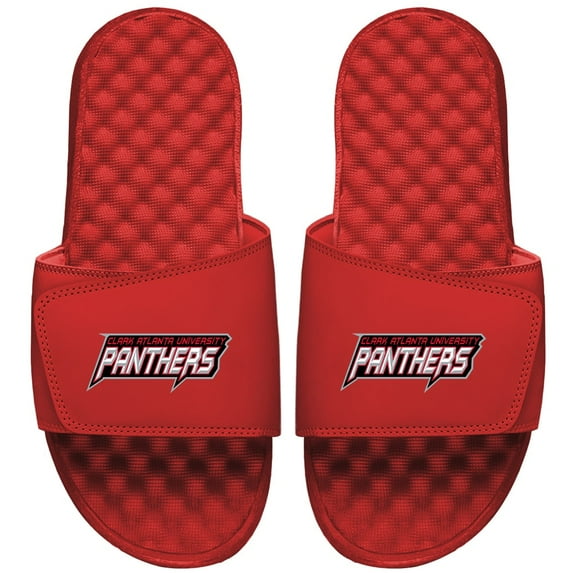 Men's ISlide Red Clark Atlanta Panthers Wordmark Slide Sandals