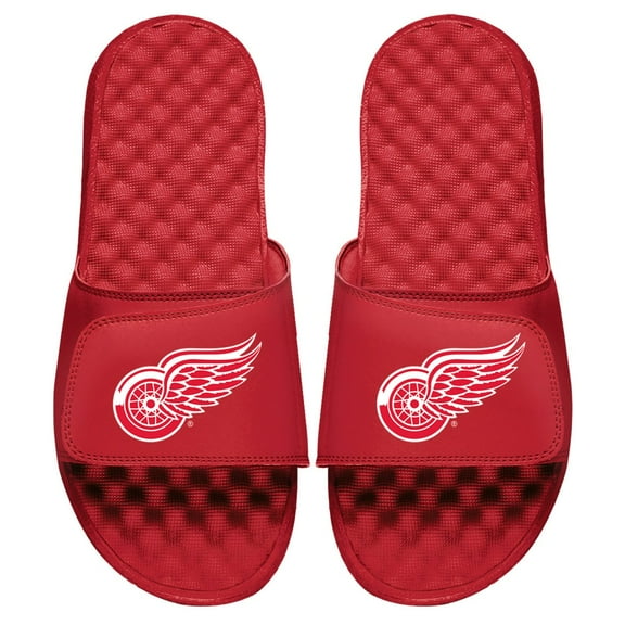 Men's ISlide Red Detroit Red Wings Primary Logo Slide Sandals
