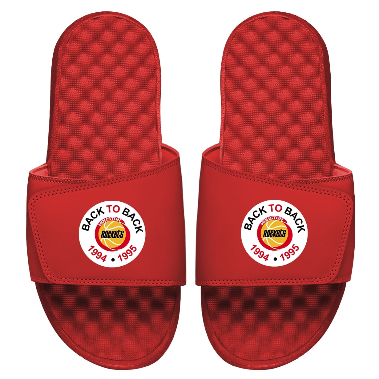 Houston Rockets iSlide red white slide sandals- 7 new in box Houston Rockets Gradient Wordmark Gel Slide FOCO main image 2
