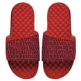 thumbnail image 1 of Men's ISlide Red New England Revolution Pattern Logo Slide Sandals, 1 of 1