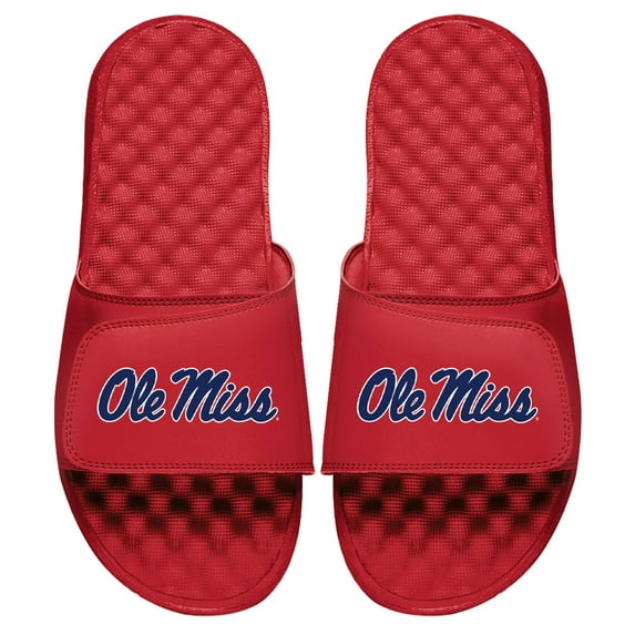 Men's ISlide Red Ole Miss Rebels Primary Logo Slide Sandals