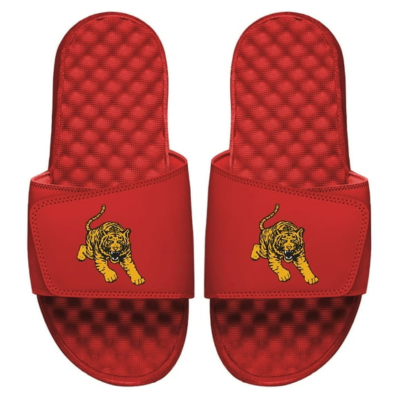 Men's ISlide Red Tuskegee Golden Tigers Mascot Logo Slide Sandals