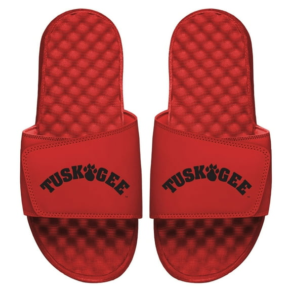 Men's ISlide Red Tuskegee Golden Tigers Wordmark Slide Sandals