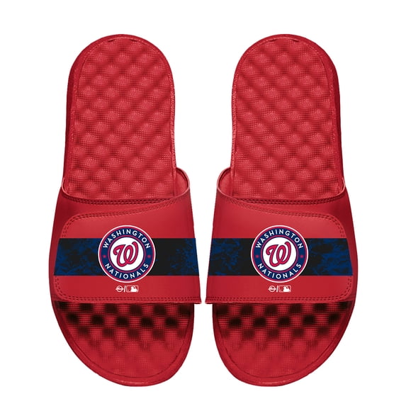 Men's ISlide Red Washington Nationals Distressed Slide Sandals
