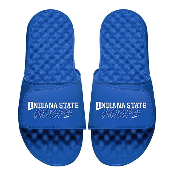 Men's ISlide Royal Indiana State Sycamores Wordmark Slide Sandals
