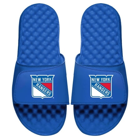 Men's ISlide Royal New York Rangers Primary Logo Slide Sandals
