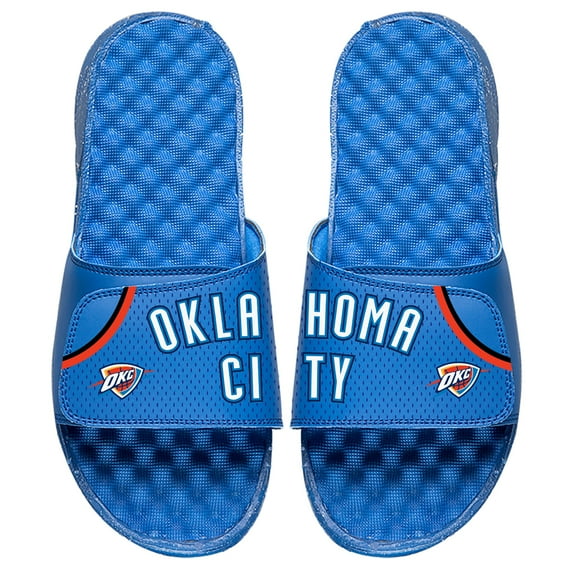 Men's ISlide Royal Oklahoma City Thunder Home Jersey Split Slide Sandals