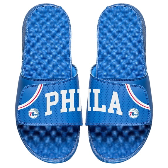 Men's ISlide Royal Philadelphia 76ers Away Jersey Split Slide Sandals