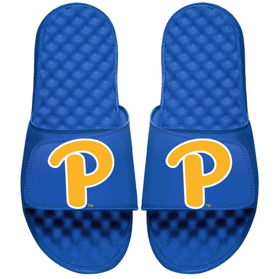 Men's ISlide Royal Pitt Panthers Blown Up Logo Slide Sandals