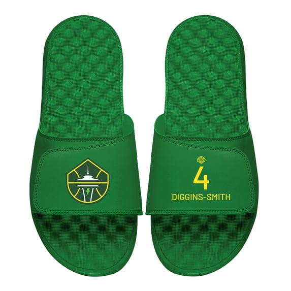 Men's ISlide Skylar Diggins-Smith Green Seattle Storm Logo Split Slide Sandals