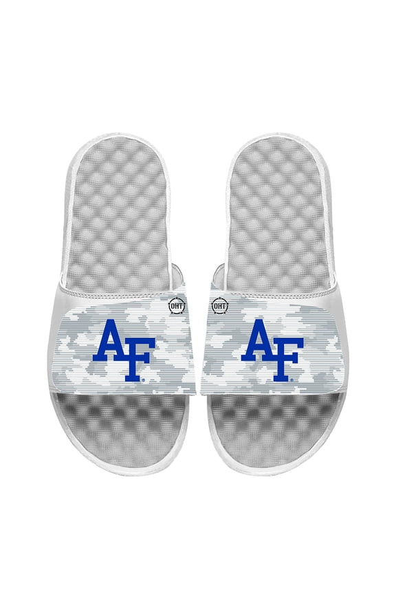 Men's ISlide White Air Force Falcons Camo Slide Sandals