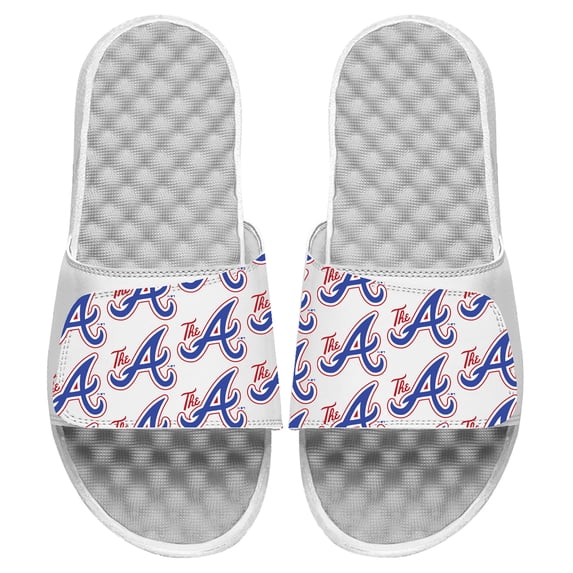 Men's ISlide White Atlanta Braves 2023 City Connect Repeat Slide Sandals