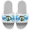thumbnail image 1 of Men's ISlide White Boston Celtics 90s Paper Cup Slide Sandals, 1 of 1