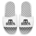 thumbnail image 1 of Men's ISlide White Brooklyn Nets Local City Patch Design Slide Sandals, 1 of 1