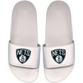 thumbnail image 1 of Men's ISlide White Brooklyn Nets Primary Motto Slide Sandals, 1 of 2