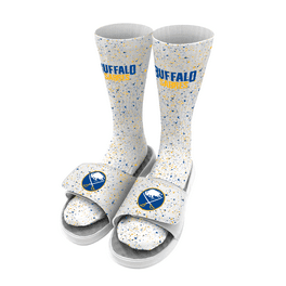 Men's ISlide Utah Jazz Distressed Socks Slide Sandals Bundle