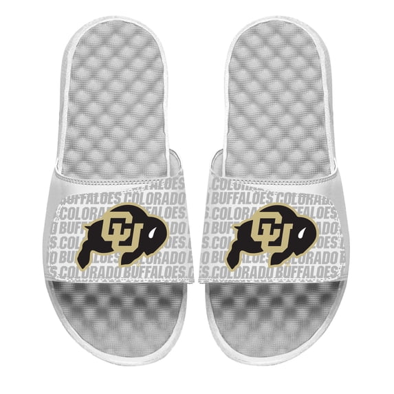 Men's ISlide White Colorado Buffaloes Tonal Pop Slide Sandals