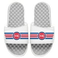thumbnail image 1 of Men's ISlide White Detroit Pistons Stripes Slide Sandals, 1 of 1