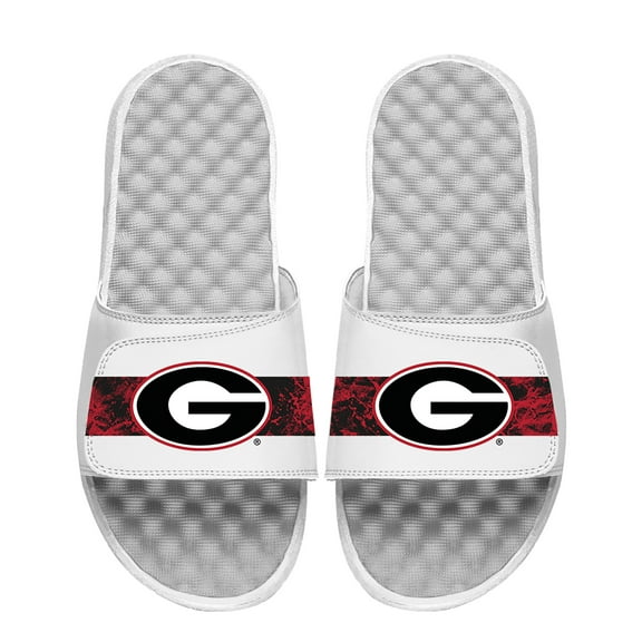 Men's ISlide White Georgia Bulldogs Distressed Slide Sandals