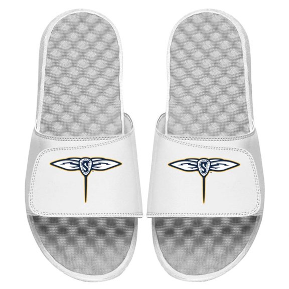 Men's ISlide White Georgia Swarm Primary Logo Slide Sandals