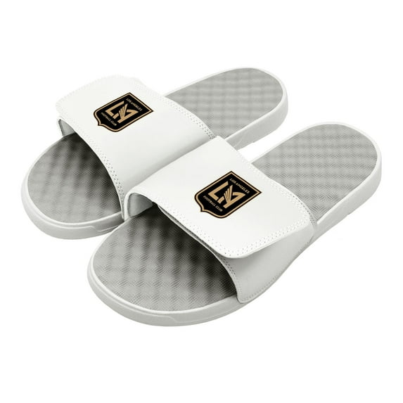 Men's ISlide White/Gray LAFC Primary Logo Slide Sandals