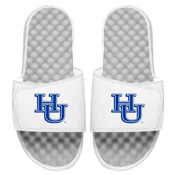 Men's ISlide White Hampton Pirates Primary Logo Slide Sandals