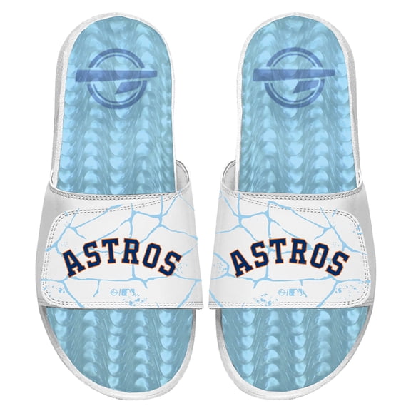 Men's ISlide White Houston Astros Ice Gel Slide Sandals