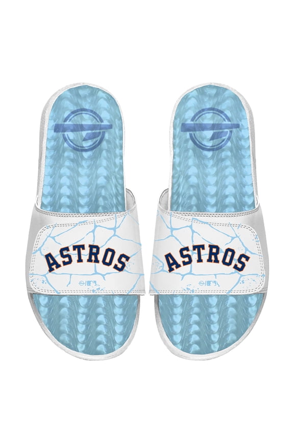 Men's ISlide White Houston Astros Ice Gel Slide Sandals
