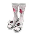 thumbnail image 1 of Men's ISlide White Houston Rockets Team Logo Speckle Socks & Slide Sandals Bundle, 1 of 1