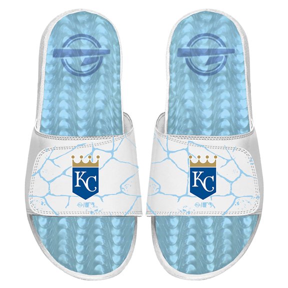 Men's ISlide White Kansas City Royals Ice Gel Slide Sandals