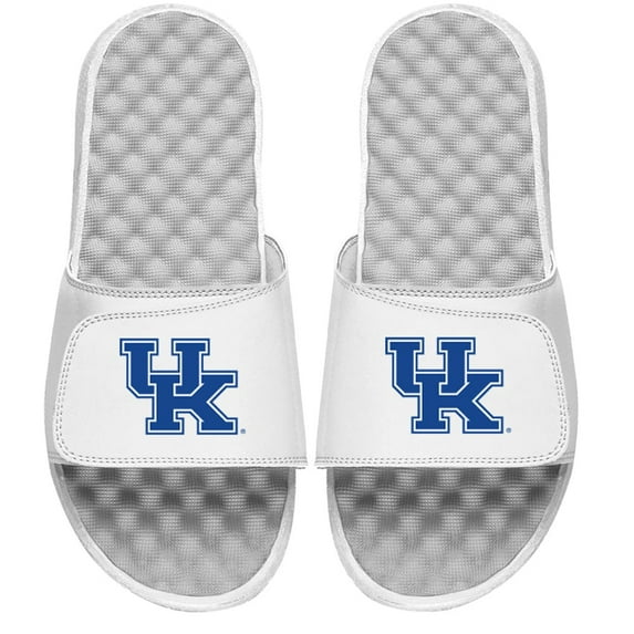 Men's ISlide White Kentucky Wildcats Primary Logo Slide Sandals