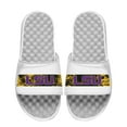 thumbnail image 1 of Men's ISlide White LSU Tigers Distressed Slide Sandals, 1 of 1