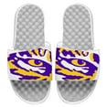 thumbnail image 1 of Men's ISlide White LSU Tigers Eyes Slide Sandals, 1 of 1