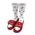 thumbnail image 1 of Men's ISlide White Miami Heat Pattern Socks & Slide Sandals Bundle, 1 of 1