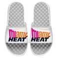 thumbnail image 1 of Men's ISlide  White Miami Heat Warped Slide Sandals, 1 of 1