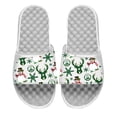 thumbnail image 1 of Men's ISlide White Milwaukee Bucks Holiday Pattern Slide Sandals, 1 of 1
