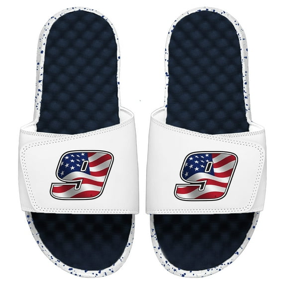 Men's ISlide White/Navy Chase Elliott Americana Slide Sandals