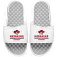 thumbnail image 1 of Men's ISlide White Nebraska Huskers Split Bar Slide Sandals, 1 of 1