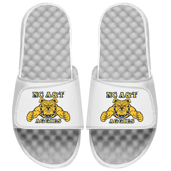 Men's ISlide White North Carolina A&T Aggies Primary Slide Sandals