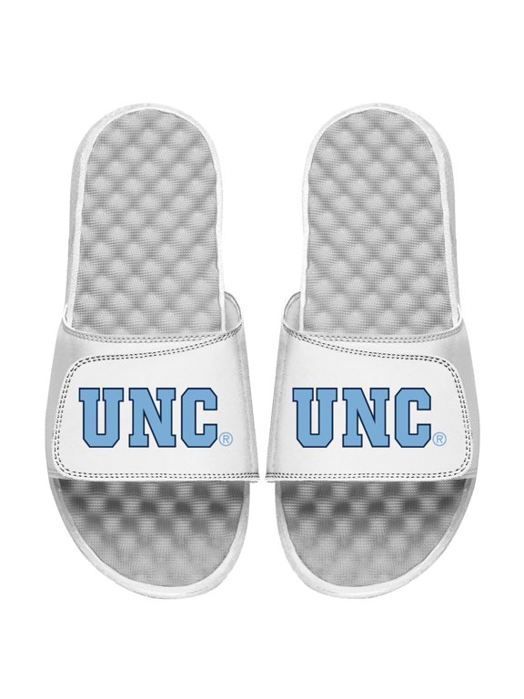 Men's ISlide White North Carolina Tar Heels Alternate Wordmark Slide Sandals