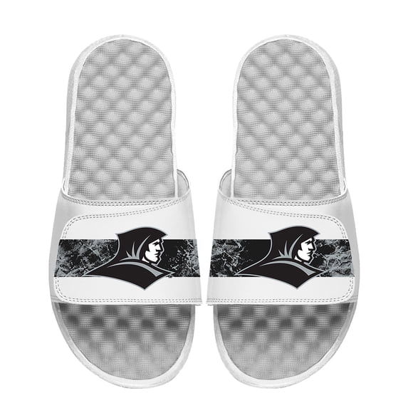 Men's ISlide White Providence Friars Distressed Slide Sandals