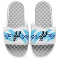 thumbnail image 1 of Men's ISlide White San Antonio Spurs 90s Paper Cup Slide Sandals, 1 of 1