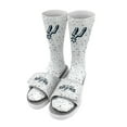 thumbnail image 1 of Men's ISlide White San Antonio Spurs Team Logo Speckle Socks & Slide Sandals Bundle, 1 of 1