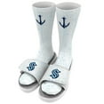 thumbnail image 1 of Men's ISlide White Seattle Kraken Speckle Socks & Slide Sandals Bundle, 1 of 1