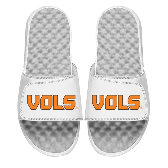 Men's ISlide White Tennessee Volunteers Vols Wordmark Slide Sandals