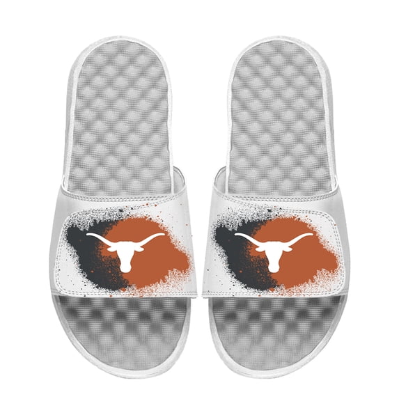 Men's ISlide White Texas Longhorns Spray Paint Slide Sandals