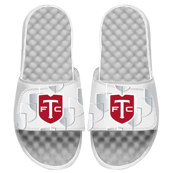 Men's ISlide White Toronto FC Jersey Pattern Slide Sandals