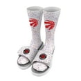 thumbnail image 1 of Men's ISlide White Toronto Raptors Team Logo Speckle Socks & Slide Sandals Bundle, 1 of 1